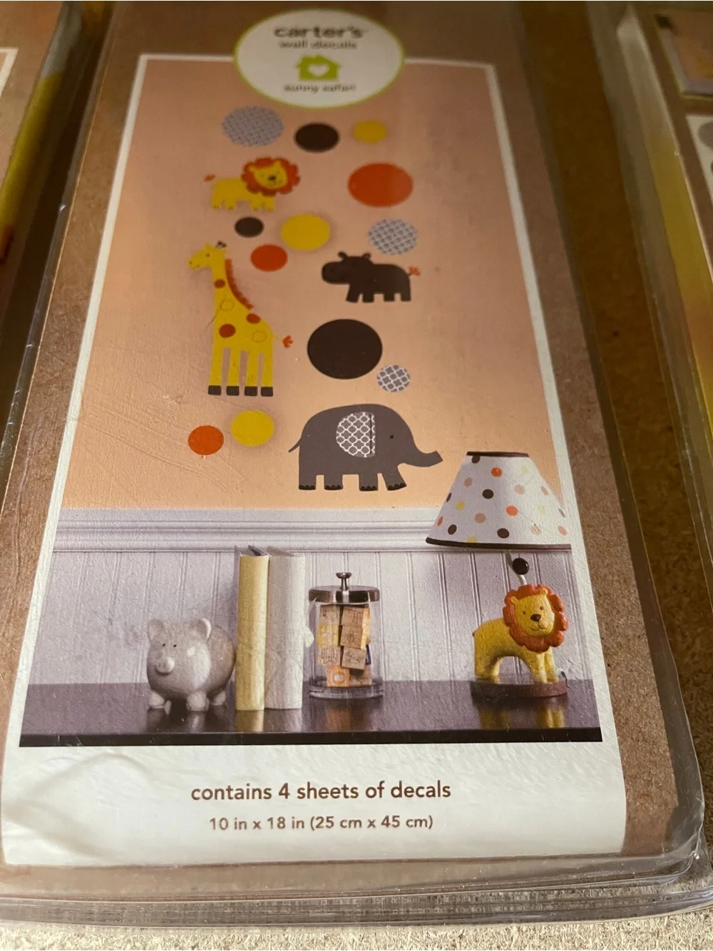 Carters sunny safari wall sticker decals